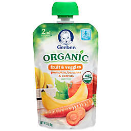 Gerber® 2nd Foods® Organic Fruit & Veggies 3.5 oz. Pumpkin, Bananas & Carrots