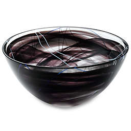 Kosta Boda Large Contrast Bowl in Black