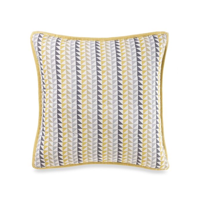 Nautica® Shelford Square Throw Pillow in Yellow/Blue Bed Bath and