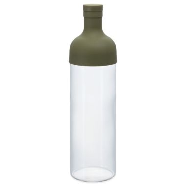 Hario Filter-in-Bottle Wine Style Teapot in Olive Green. View a larger version of this product image.