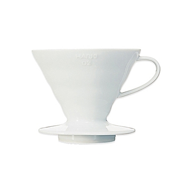 Hario V60 Ceramic Coffee Dripper in White. View a larger version of this product image.
