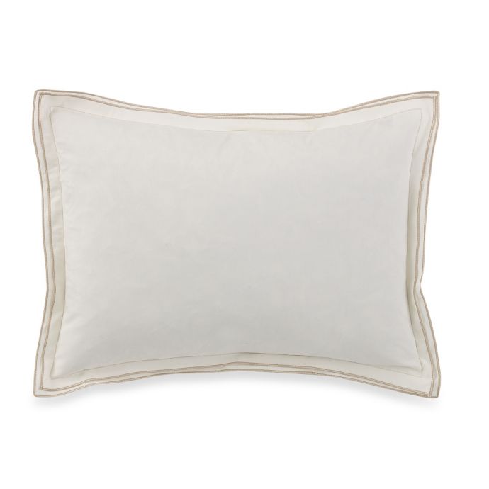 Kassatex Fiesole Italian Made Boudoir Pillow Cover In Sand Bed