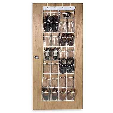 Crystal Clear 24 Pocket Over-The-Door Vinyl Shoe Organizer. View a larger version of this product image.