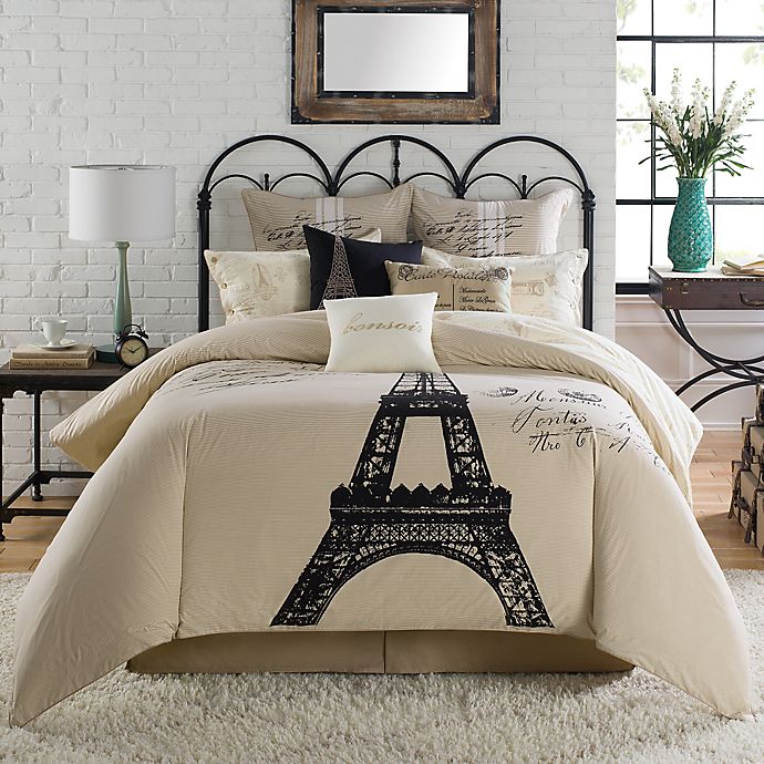 paris themed comforter set twin