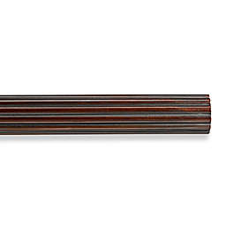 Cambria® Premier Wood Fluted 96-Inch Single Curtain Rod in Cherry