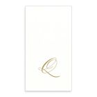 Alternate image 0 for Caspari Monogram Letter "Q" Paper Linen Guest Towels (24-Pack)