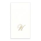 Alternate image 0 for Caspari Monogram Letter "U" Paper Linen Guest Towels (24-Pack)
