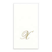 Caspari Monogram Letter "X" Paper Linen Guest Towels (24-Pack)