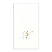 Caspari Monogram Letter "X" Paper Linen Guest Towels (24-Pack)