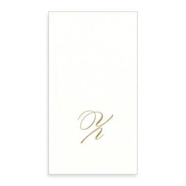 Caspari Monogram Letter "Z" Paper Linen Guest Towels (24-Pack). View a larger version of this product image.