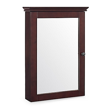 Crosley Lydia Mirrored Wall Cabinet in Espresso. View a larger version of this product image.