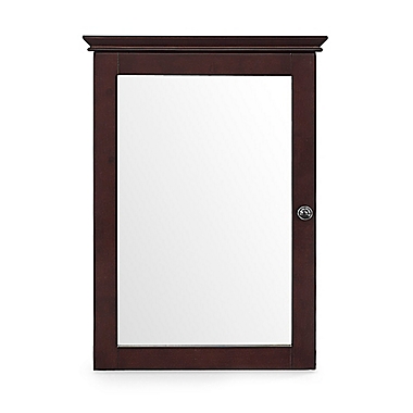Crosley Lydia Mirrored Wall Cabinet in Espresso. View a larger version of this product image.