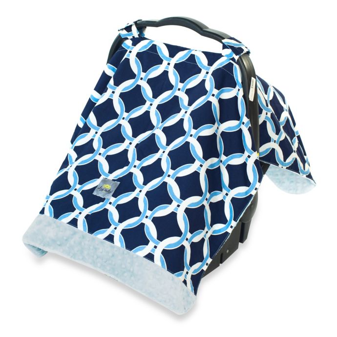 Itzy Ritzy Cozy Happens Infant Car Seat Canopy And Tummy Time Mat In Social Circle Blue Bed Bath Beyond