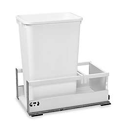 Rev-A-Shelf  Single White Pull-Out Wood Bottom Mount Waste Container