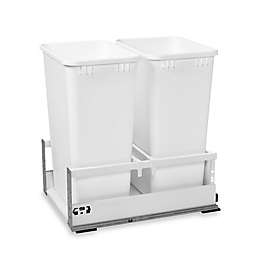Rev-A-Shelf® 15-Inch Tandem Double Pull-Out Waste Container in White