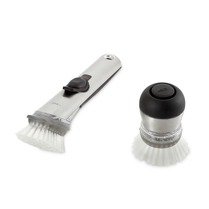 Alternate image 1 for OXO SteeL™ Soap Squirting Dish Brushes