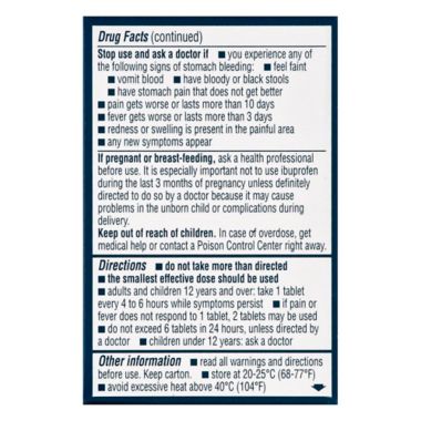 Advil&reg; 24-Count 200 mg Pain Reliever/Fever Reducer Tablets. View a larger version of this product image.