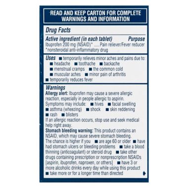 Advil 50-Count 200 mg Tablets. View a larger version of this product image.