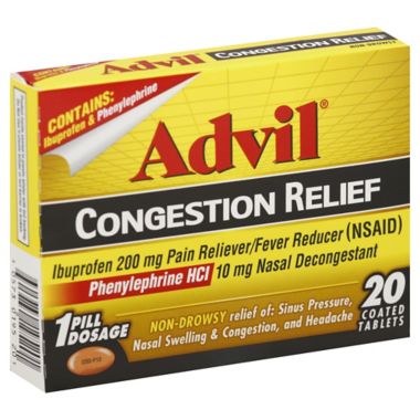 Advil Congestion Relief 20-Count Tablets. View a larger version of this product image.