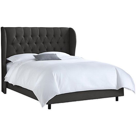 Alternate image 1 for Skyline Furniture Tufted Wingback California King Bed in Linen Charcoal