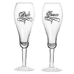 Lillian Rose™ Bride and Groom Toasting Flutes