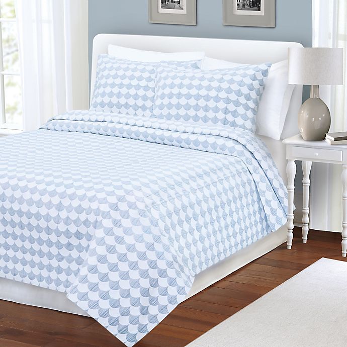 Finley Coverlet In Blue White Bed Bath Beyond