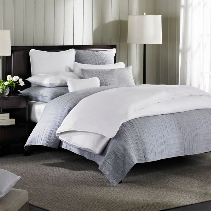 Barbara Barry® Moondrops Pique Duvet Cover in White | Bed ...