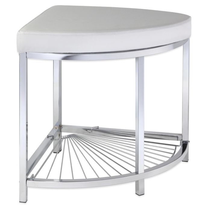 Taymor® Urban Modern Corner Vanity Stool in Chrome | Bed Bath & Beyond