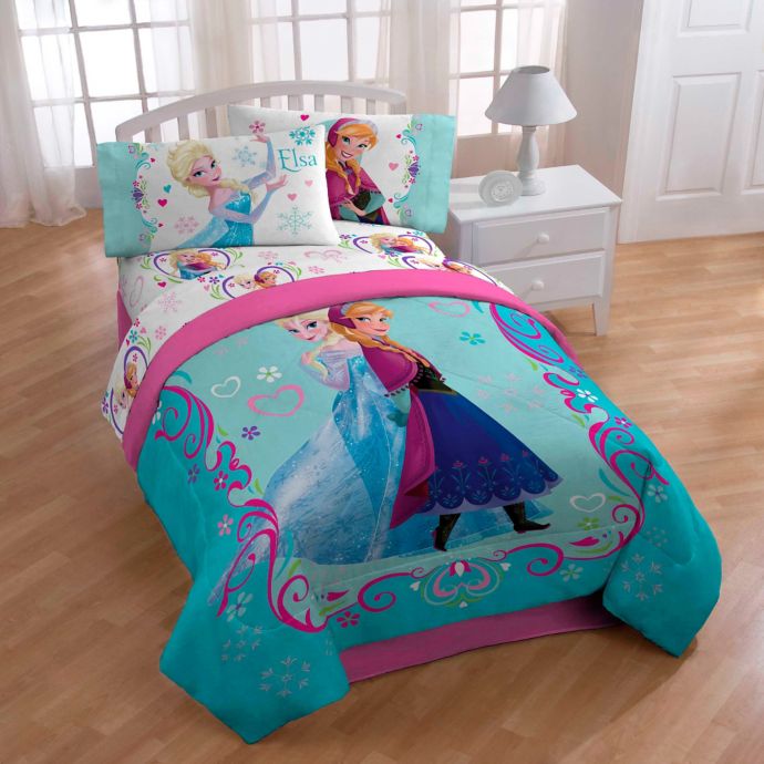 Disney Frozen Springtime Twin Full Floral Comforter Bed Bath