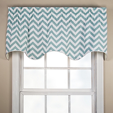 Reston Scalloped Window Valance in Spa. View a larger version of this product image.