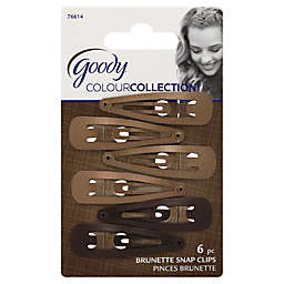 Goody® Colour Collection™ 6-Pack Snap Clips in Brunette