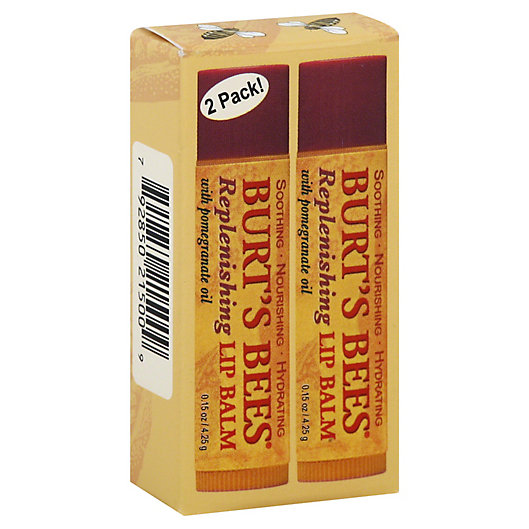 Alternate image 1 for Burt's Bees® 2-Pack Replenishing .15 oz. Lip Balm with Pomegranate Oil