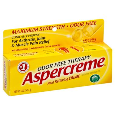 Aspercreme&reg; 5 oz. Odor-Free Pain Relieving Cream with Aloe. View a larger version of this product image.