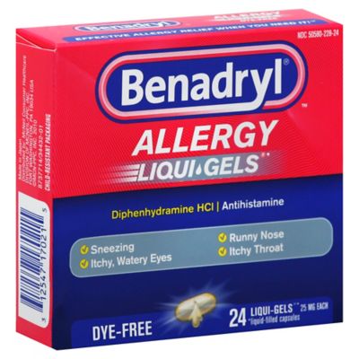 Benadryl&reg; Dye-Free 24-Count Allergy Softgels