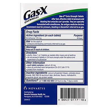 Gas-X&reg; Chewables 18-Count Extra Strength Anti-Gas Tablets in Cherry Cr&egrave;me. View a larger version of this product image.