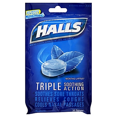 Halls 30-Count Mentholyptus Cough Drops. View a larger version of this product image.
