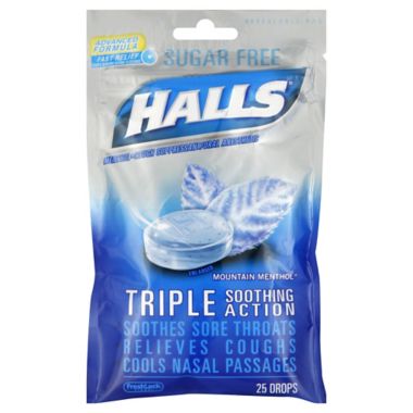 Halls&reg; Mentholyptus 25-Count Sugar-Free Cough Drops. View a larger version of this product image.