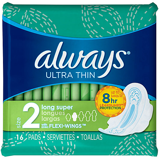 Alternate image 1 for Always Ultra Thin 16-Count Long Super Pads with Wings