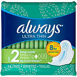 Always Ultra Thin 16-Count Long Super Pads with Wings