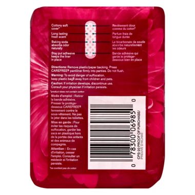 Carefree To Go 20-Count Deodorant Panty Shields. View a larger version of this product image.