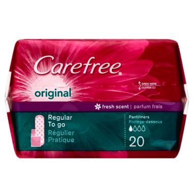 Carefree To Go 20-Count Deodorant Panty Shields. View a larger version of this product image.