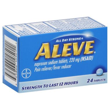 Aleve&reg; 24-Count Pain Reliever/Fever Reducer Tablets. View a larger version of this product image.