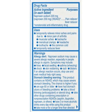 Aleve&reg; 24-Count Pain Reliever/Fever Reducer Tablets. View a larger version of this product image.