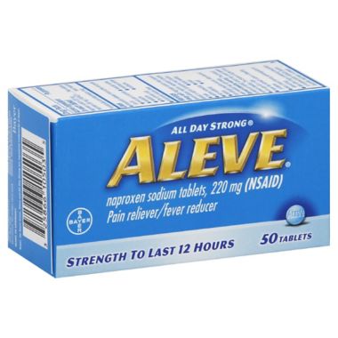 Aleve&reg; 50-Count Pain Reliever/Fever Reducer Tablets. View a larger version of this product image.