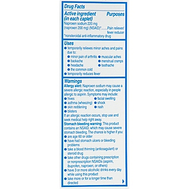 Aleve&reg; 100-Count Pain Reliever/Fever Reducer Caplets. View a larger version of this product image.