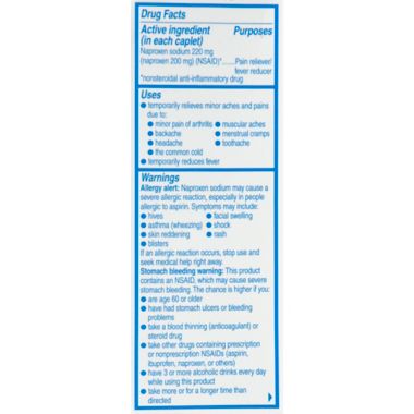 Aleve&reg; 100-Count Pain Reliever/Fever Reducer Caplets. View a larger version of this product image.
