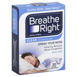 Breathe Right Size Small/Medium 30-Count Nasal Strips in Clear