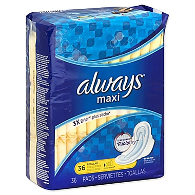 Always&reg; Maxi 36-Count Regular Pads. View a larger version of this product image.