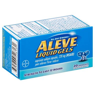 Aleve&reg; 20-Count Pain Reliever/Fever Reducer Liquid Gels. View a larger version of this product image.