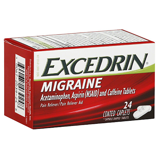 Alternate image 1 for Excedrin Migraine 24-Count Pain Reliever Caplets
